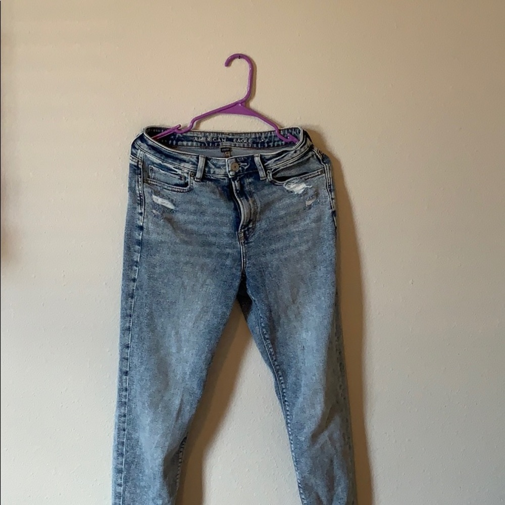 american eagle stretch mom jeans
